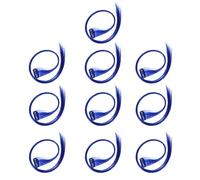 DIYEAH Lot de 10 Mèches à Clipser Monobloc Bleu Profond, Extensions de Cheveux Synthétiques Lisses en Fibre Haute Température, Postiches Légers et Résistants, pour Coiffure et Fêtes