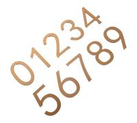 DIYEAH Lot de 10 Numéros de Maison Autocollants en Acrylique Doré 3D Chiffres Adhésifs de 7 X 46 CM pour Porte Boîte aux Lettres et Immeuble Décorations Solide et Résistantes à la