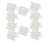 DIYEAH Lot de 10 Panneaux de Table «Réservé» Double Face en Carton avec Dorure à Chaud Cartes Réservées Élégantes pour Mariage Fête et Restaurant Faciles à Placer Réutilisables et