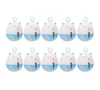 DIYEAH Lot De 10 Pendentifs Cloches Décoratives Diy Bleu Blanc 24x17 Mm Pour Artisans Créateurs Décoration Suspendue Maison Fête Noël