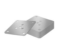 DIYEAH Lot de 10 Plaques de Support en Fer Argenté pour Pied de Canapé et Lit, Fixation Stable Protection de Sol, Accessoires D'installation pour Réunion Sociale