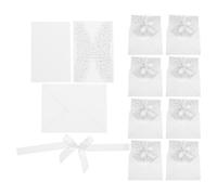 DIYEAH Lot de 10 pochettes d'invitation de mariage : cartes d'invitation découpées au laser avec pour mariage, enterrement de vie de jeune fille, fiançailles et anniversaire