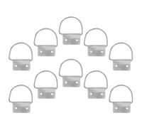 DIYEAH Lot de 10 Poignées Métalliques Robustes pour Poubelles Extérieures Anneaux de Rechange en Fer Antidérapants pour Conteneurs et Seaux Poignée de Transport Résistante aux