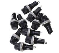 DIYEAH Lot de 10 Porte-Fusibles à Vis 5X20 MM Support de Fusible Tubulaire en Verre Compatible Ac250V/10A et 125V/15A Montage sur Panneau Électrique Domestique et Industriel