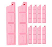 DIYEAH Lot de 10 stylos en forme de chocolat : stylos à encre gel fantaisie amusants pour desserts, pour l'école, Noël, le bureau, la salle de classe, Thanksgiving (rose)