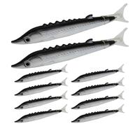 DIYEAH Lot de 10 stylos en plastique en forme de poisson, pour une écriture créative, fournitures scolaires mignonnes et décorations pour une fête d'anniversaire sur le thème du poisson.