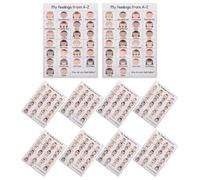 DIYEAH Lot de 10 tableaux des émotions pour enfants : Tableau des émotions A4, décoration pour la classe - Affiche de gestion AZ - Affiche « Les comptent » pour les thérapeutes, les écoles,