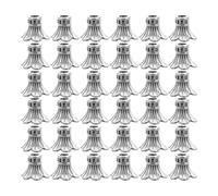 DIYEAH Lot de 100 cache-perles en forme de fleur : cache-perles vintage en alliage pour la fabrication de bijoux, embouts floraux en métal pour bracelets et boucles d'oreilles