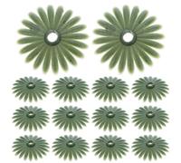 DIYEAH Lot de 100 calices de fleurs artificielles : capuchons en plastique vert pour réparation de bouquets - Bases de têtes de fleurs de remplacement pour chrysanthèmes, marguerites et autres