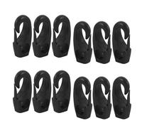DIYEAH Lot de 12 Crochets Élastiques Noirs en Nylon Résistant pour Kayak et Canoë Crochets de Fixation pour Cordon Élastique Marin, Matériel D'aviron, Accessoires de Plein Air et Sports