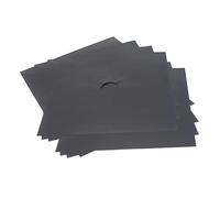 DIYEAH Lot de 12 Protections pour Plaque de Cuisson à Gaz Noires, Revêtement Antiadhésif Réutilisable Trou Central, Protège Plaques et Brûleurs pour Usage Domestique et Professionnel