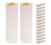 DIYEAH Lot de 15 rouleaux de peinture de rechange : mini rouleaux de 10 cm pour murs et meubles. Détails : brosse à rouleau avec manches en coton pelucheux pour travaux manuels et peinture murale.