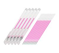 DIYEAH Lot de 15 Set de Stylos Marqueurs Tatouage Étanches Blancs et Roses, Stylo de Positionnement Précis pour Sourcils et Lèvres, Recharge Incluse, Outil Professionnel de Cartographie