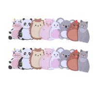 DIYEAH Lot de 16 Blocs-Notes Autocollants Animaux de Dessin Animé Ensemble de Papeterie Kawaii 8 Blocs par Set Notes Mémo Adhésives Colorées pour L'École la Maison Bureau
