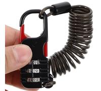 DIYEAH Lot de 2 Antivols à Combinaison Réinitialisable 3 Chiffres pour Casque et Bagages Câble en Acier Rétractable Noir Antivol Haute Sécurité Résistant aux Intempéries pour Moto et