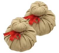 DIYEAH Lot de 2 Balles de Massage Thaïlandaises en Coton Beige Compresse Chauffante Naturelle pour Soulager la Fatigue et Apaiser Douleurs Musculaires à Domicile