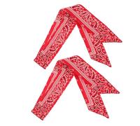 DIYEAH Lot de 2 Bandeaux Sport Serrage-tête Pirate Adulte en Tissu Extensible, Motifs Paisley Rouges, Accessoires Unisexes Anti-transpiration pour Fitness, Course et Yoga, Maintien