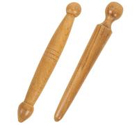 DIYEAH Lot de 2 Bâtons de Massage en Bois Naturel, Outils de Réflexologie Plantaire Compacts pour Massage Manuel des Pieds, Bâtonnets de Réflexologie Portables Maison et Voyage