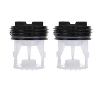DIYEAH Lot de 2 Bouchons de Filtre de Pompe de Vidange pour Lave-linge, Capuchons de Filtre à Eau en Plastique avec Joint D'étanchéité pour Lave-linge à Tambour à Rouleaux, Usage Domestique Et