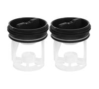DIYEAH Lot de 2 bouchons de vidange pour lave-linge avec joints, couvercle de pompe de vidange en plastique, filtre, raccord de tuyau, pièces de rechange pour lave-linge.