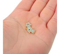 DIYEAH Lot de 2 Breloques Main de Hamsa en Laiton Plaqué Or 18K Zircone Pendentifs Ésotériques pour Création de Bijoux Porte-Clés et Boucles d'Oreilles Accessoires Vintage pour
