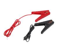 DIYEAH Lot de 2 Câbles Câbles de Clôture Électrique Clips Pince Crocodile Rouge et Noir Fil de Démarrage Cuivre pour Clôture Agricole Solaire Connexion Sécurisée pour Amplificateur