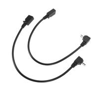 DIYEAH Lot De 2 Câbles Micro USB à Angle Droit Multi-Angles pour Charge Rapide Et Transfert De Données, Connecteurs Coudés Haut, Compatible USB, Usage Mobile Espaces Restreints, Noir