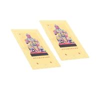 DIYEAH Lot de 2 Cartes Feng Shui Tai Sui en Cuivre 2026 Année du Cheval Amulettes Amulette Tai Sui Grand Général Cartes de Vœux Protection Feng Shui Format Compact pour Portefeuille