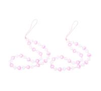 DIYEAH Lot de 2 Chaînes de Téléphone Décoratives de Cœur Perles Accessoire de Décoration Lanière en Nylon Élégant Compatible Smartphones Pratique et Coloré