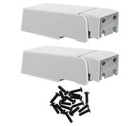 DIYEAH Lot de 2 charnières pour congélateur coffre - Charnière de couvercle de congélateur avec ressort et cache blanc - Pièce de rechange en métal pour la réparation des réfrigérateurs et