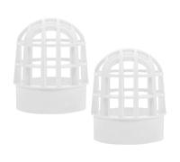 DIYEAH Lot de 2 Crépines de Filtre de Gouttière en PVC Épais Protection Anti-Débris pour Descente de Gouttière Grille de Protection pour Toit et Balcon Capuchon Anti-Vent pour Évacuation