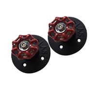 DIYEAH Lot de 2 Crochets Muraux en Fonte Rouge à Bride Patères Murales Robustes pour Cintres à Vêtements Chapeaux et Serviettes Crochet Mural Décoratif Polyvalent Cuisine Salle de