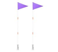 DIYEAH Lot de 2 Drapeaux de vélo : Drapeau de sécurité Haute visibilité pour Enfants avec mât Robuste en Fibre de Verre pour Le Cyclisme en extérieur - Montage Facile pour Plus de sécurité et