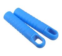 DIYEAH Lot de 2 Embouts Manchon D'extrémité de Manche à Balai Plat 25 Mm Bleu Antidérapant en Polypropylène Trou Suspendre pour Nettoyage Maison Bureau Professionnel