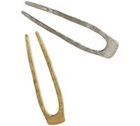 DIYEAH Lot de 2 Épingles à Cheveux Françaises Métal Grand Format Chignon Bâtonnet à Cheveux pour Femmes Usage Quotidien Mariage Festival