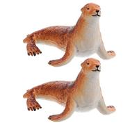 DIYEAH Lot de 2 Figurines de Lions de Mer en Résine pour Aquarium, Décoration Créative et Élégante, Accessoire pour Maison et Bassins