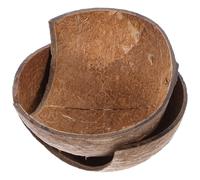 DIYEAH Lot de 2 Grottes Décoratives en Coque de Fruit Tropical Naturelle pour Reptiles, Cachettes Pratiques et Résistantes pour Terrarium, Décor Reptile Adapté aux Lézards, Tortues