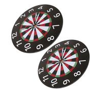 DIYEAH Lot de 2 Horloges Murales Analogiques Silencieuses 25 CM en Bois Motif Cible de Fléchettes Horloge Murale Décorative Contemporaine pour Maison École et Salle de Jeux