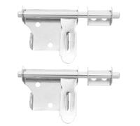 DIYEAH Lot de 2 loquets de porte en acier inoxydable : verrou à barillet de 15 cm avec cadenas - Sécurité renforcée et antivol - Quincaillerie universelle pour portes en bois et en métal