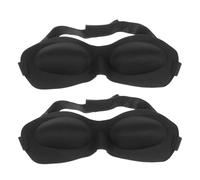 DIYEAH Lot de 2 Masques de Sommeil Occultants 3d en Eva Noir, Grand Format Sillon Profond, Cache-yeux Léger et Confortable pour Adultes, pour Voyages, Hôtels et Nuits Réparatrices
