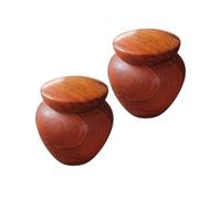 DIYEAH Lot de 2 Mini Urnes Funéraires en Bois Précieux Petites Urnes Scellées pour Cendres Humaines, Animales et Compactes pour Crémation de 50 ML