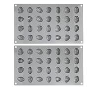 DIYEAH Lot de 2 Moules en Silicone 28 Cavités Forme Galets Résistant Haute Température pour Chocolat Bonbons et Pâtisserie Moule à Chocolat Créatif Outil de Cuisson et Décoration