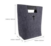 DIYEAH Lot de 2 Paquet à Main en Feutre Gris et Violet Grand Fourre-Tout à Bible Organisateur Biblique Réutilisable pour Transport et Rangement D’Étude Biblique Présent Pratique pour