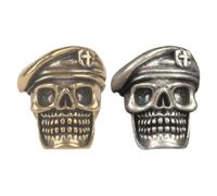 DIYEAH Lot de 2 perles intercalaires en métal : breloques tête de mort - Breloques pour la fabrication de bijoux, bracelets, colliers, boucles d'oreilles, loisirs créatifs