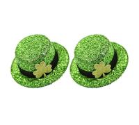 DIYEAH Lot de 2 Pinces à Cheveux Décoratives Forme Trèfle Paillettes Vertes pour Fête Saint-patrick, Accessoires Coiffure Chapeau, Clips Légers et Festifs pour Soirées Irlandaises