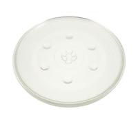 DIYEAH Lot de 2 plateaux tournants en verre pour micro-ondes avec 3 points de fixation sécurisés, plateau rotatif en verre résistant à la chaleur de 31,5 cm (12,4 pouces), base antidérapante pour