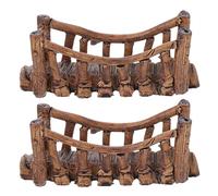 DIYEAH Lot de 2 Ponts Décoratifs en Céramique pour Aquarium 75 CM Mini Ponts Suspendus Asiatiques pour Décor Zen Ornement de Paysage Aquatique et Habitat Interactif pour Poissons et