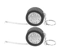 DIYEAH Lot de 2 Porte-clés Mini Mètres Ruban Rétractables 1 Mètre, Alliage et Plastique, Mesure Précise, Léger et Portable, Maison Bureau et Chantier