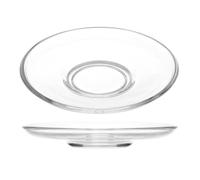 DIYEAH Lot de 2 Soucoupes à Thé Rondes Transparentes en Verre 12X12 CM Assiettes à Dessert et hors-D’Œuvre Multifonctions pour Café Amuse-Gueules et Petites Collations Réutilisable
