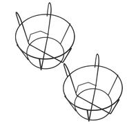 DIYEAH Lot de 2 Supports à Plantes Suspendus en Fer Noir, Porte-pots Ronds 30 Cm Extra Larges pour Balcon, Jardinière Murale Décorative Résistante et Fonctionnelle pour Bonsaïs et Fleurs